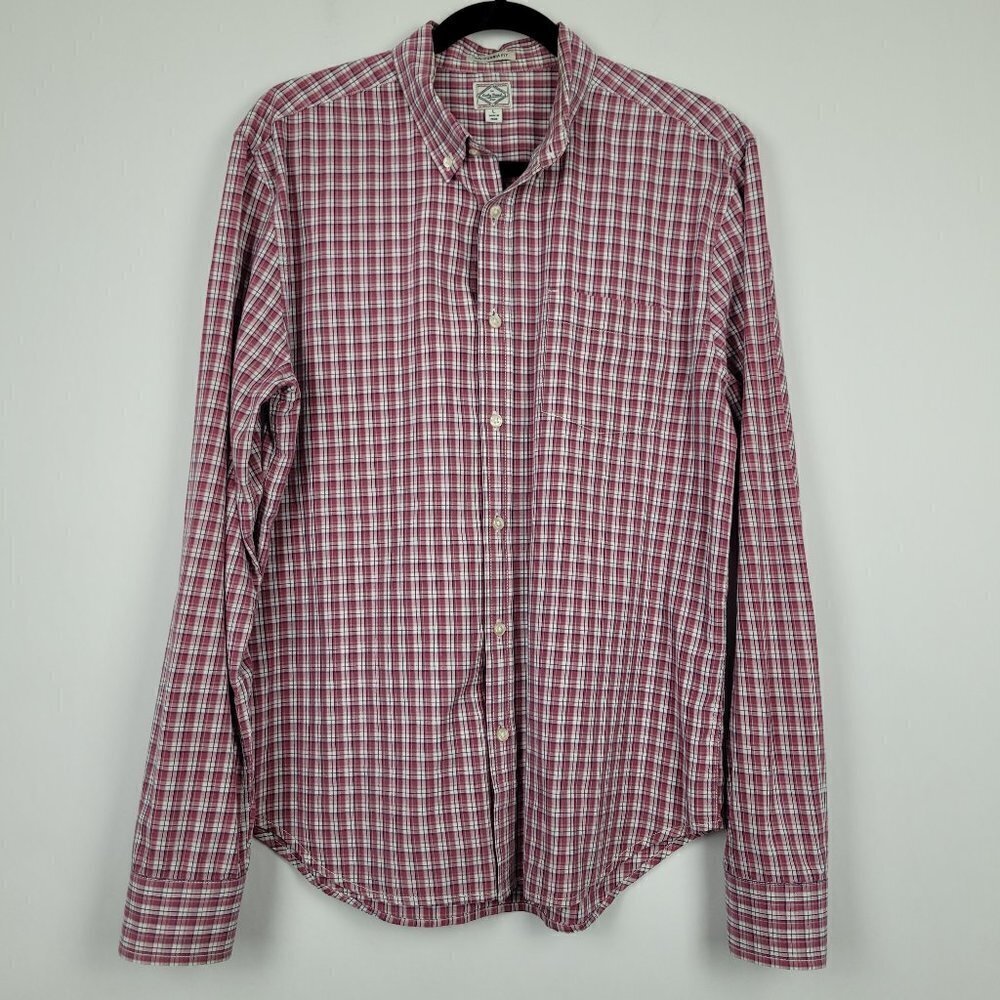 Lucky Brand California Fit Melrose Plaid Button Down Shirt L 7M41918